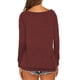 thumbnail image 4 of Blusa elegante de manga larga con hombros descubiertos, elástica, holgada, para uso diario, fiesta y trabajo, talla M, 4 of 6