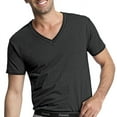 thumbnail image 2 of Hanes Men's Classics Traditional Fit ComfortSoft Tagless Dyed V-Neck Undershirt (3-Pack), 2 of 2