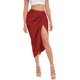 thumbnail image 1 of Falda plisada asimétrica plisada para mujer con cintura alta y pliegues Redwood CH Redwood CH Xishao ropa, 1 of 2