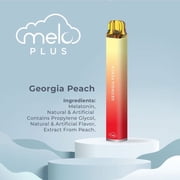 MELO Plus Melatonin Diffuser, Georgia Peach - 800 puffs | 0% Nicotine, Vegan, Sugar-Free, Gluten-Free Aromatherapy