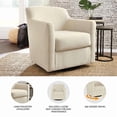thumbnail image 6 of Signature Design by Ashley Bradney Beige Swivel Accent Chair, 6 of 17