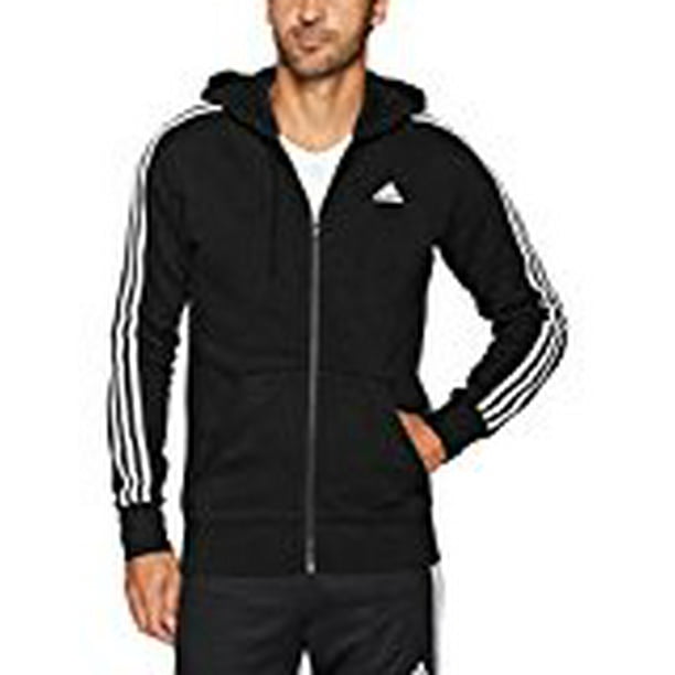 Kosciuszko ondersteboven voorzichtig Adidas Men's Essentials Full-Zip Brushed Fleece Hoodie Hoody B47368 (Black  S) - Walmart.com