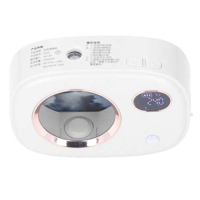 Auto Air Ambientador, Dispensador De Fragancia LCD Automático Con Cálida Luz De La Noche Ambiental, Difusor Esencial De La Pared Spray Vertical Para La Sala De Estar Hotel