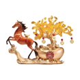 thumbnail image 2 of Figura de caballo, figura decorativa de escritorio, estatua creativa de resina, escultura de animal para sala de estar, armario, estantería, tienda de Color caramelo, 2 of 8