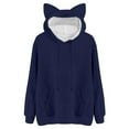 thumbnail image 6 of Bovemsi Sweatshirt for Women Hoodies Trendy Cute Cat Ear Soft Long Sleeve Plus Size Fashion Warm Winter Clothing Camo Hoodie, 6 of 6