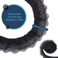 thumbnail image 3 of 10Yards 3-Layer Pleated Chiffon Flower Lace Trim Black Organza Lace Edge Trim Polyester Ribbon for Jewelry Making, 3 of 9