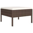 thumbnail image 6 of vidaXL 6 Piece Patio Lounge Set with Cushions Poly Rattan Brown, 3094371, 6 of 8