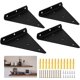 thumbnail image 1 of Soporte de estante triangular oculto XCF 6.5 pulgadas paquete de 4 negro, 1 of 4