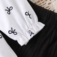 thumbnail image 5 of asjyhkr Fall Outfits for Kids Girls 2 Piece Vacation Casual Tops Ribbed Flare Leg Pants Birthday Clothes for Daily Wear(18-24 Months,Black), 5 of 6