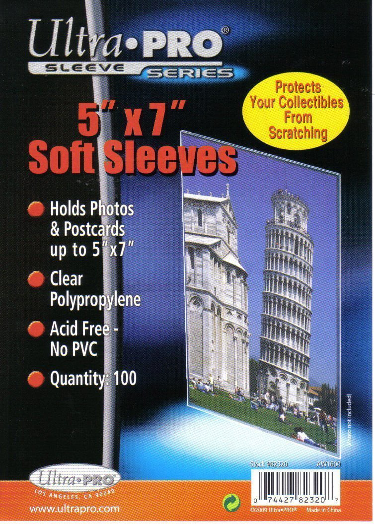 1000 Ultra Pro 5 x 7 Postcard Photo Sleeves Holder Bag 10 Packs 5x7 