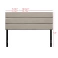 thumbnail image 4 of HMD Etta Upholstered Full Headboard, Warm Gray, 4 of 4