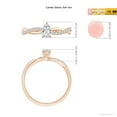 thumbnail image 3 of ANGARA Natural 0.4 Ct. Diamond Classic Engagement Ring in 14K Rose Gold for Women (Ring Size: 12), 3 of 8