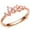 Pink, variant on UIONEN Pink CZ Rings for Women Sterling Sivler S925 Band Rose Gold Color Size 6