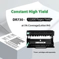 thumbnail image 3 of Lexmate DR730 DR 730 Compatible Replacement for Brother DR 730 DR-730 DR730 Drum Unit Work for Brother HL-L2350DW, 3 of 5