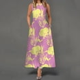 thumbnail image 2 of Sleeveless Maxi Dresses for Women Vintage Floral Print Long Dress Loose Tank Dress with Pockets Round Neck Sundress, 2 of 5