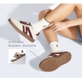 thumbnail image 6 of LUCKY STEP Womens Classic Retro Gum Sole Fashion Sneakers Anti Slip Casual Shoes,Beige&Red, 6 of 11