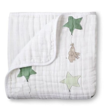 aden + anais Up Up and Away Dream Blanket, Elephant, 47"x47"