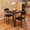 Black, variant on Small Dining Table Set for 2 with Upholstered Chairs, kitchen Dinner Table and Chairs Set of 2,3 Piece Modern 2 Person Dinette Set Furniture Ideal for Dining Living Room Office Apartment Small Space