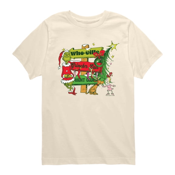 The Grinch - Grinch Directions - Youth Boys Short Sleeve Graphic T-Shirt