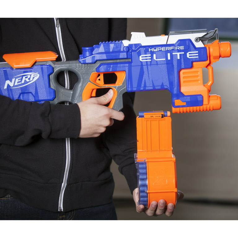 Nerf Hyperfire Elite Blaster Fully Automatic Gun Hasbro Auto Rapid *MOD  capable*