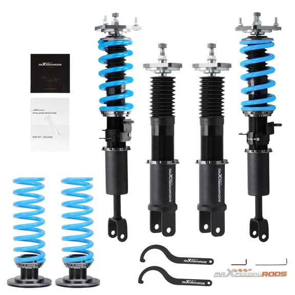 maXpeedingrods Coilover for Nissan 350Z 2003-2008, for Infiniti G35 2003-2007, 24 Levels Damper Adjustable Coilovers Suspension Kit, Height Adjustable, T6 Upgrade Coilovers Lowering Kit