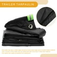 thumbnail image 6 of Unique Bargains 1 Pc 208x114x13cm Universal Trailer Tarpaulin with Tarpaulin Rope 420D Oxford Cloth Black, 6 of 7