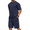Navy Blue, variant on Mens Short Sets 2 Piece Outfits Summer Casual T Shirts and Shorts Set with Cargo Pockets Athletic Tracksuit
