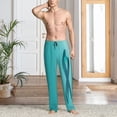 thumbnail image 2 of Balery a Teal Ribbonin Pantalones de pijama para hombre, pijama ultraligero, pantalón de descanso-Small, 2 of 6