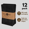 thumbnail image 4 of Native Fab Table Dinner Napkin Set of 12, Soft Cotton Reusable Fabric Cloth Napkins, 17x17 inches - Black, 4 of 6