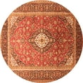 thumbnail image 1 of Ahgly Company Indoor Round Medallion Orange Traditional Area Rugs, 5' Round, 1 of 1