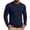 Navy, variant on Men's Long Sleeve Shirts Casual Crewneck Pullover T-Shirt Stretch Textured Knit Tee Cold Weather Base Layer Winter Warm Undershirts