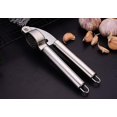 thumbnail image 3 of Prensa de ajo de acero inoxidable picadora y trituradora con rodillo de silicona Peeler. A prueba de óxido, apretar fácilmente, lavavajillas seguro, fácil de limpiar Afortunado Sencillez, 3 of 5