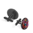 thumbnail image 2 of Graffiti Men's Cufflinks for Formal Attire Made of Stainless Steel Ideal for Business Occasions, 2 of 6