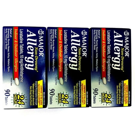 Major 24 Hour Allergy Tablets, 90 Count