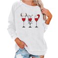 thumbnail image 2 of Nouveaux Hauts pour Femmes 2023 Manches Longues Col Rond Hauts Chemises Amples Imprimé de Noël Blouse Graphique Coupe Décontractée Chandail en Molleton Oversize pour Femmes, 2 of 6