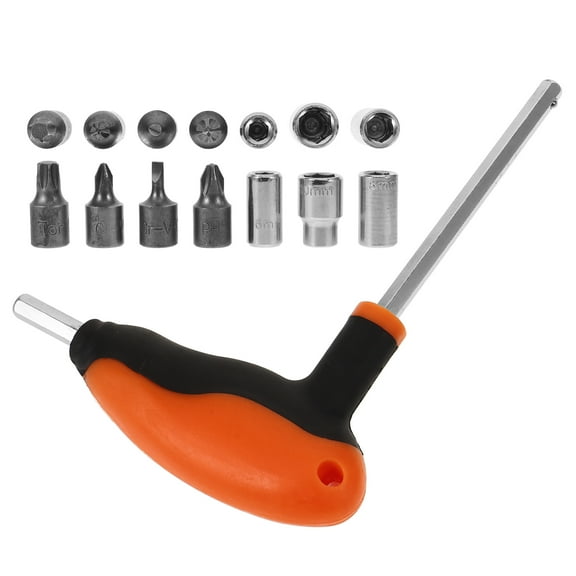 HOMEMAXS T Handle Socket Wrench Set for Home Use Crafted from High Carbon Steel with Assorted Colors 1 Set