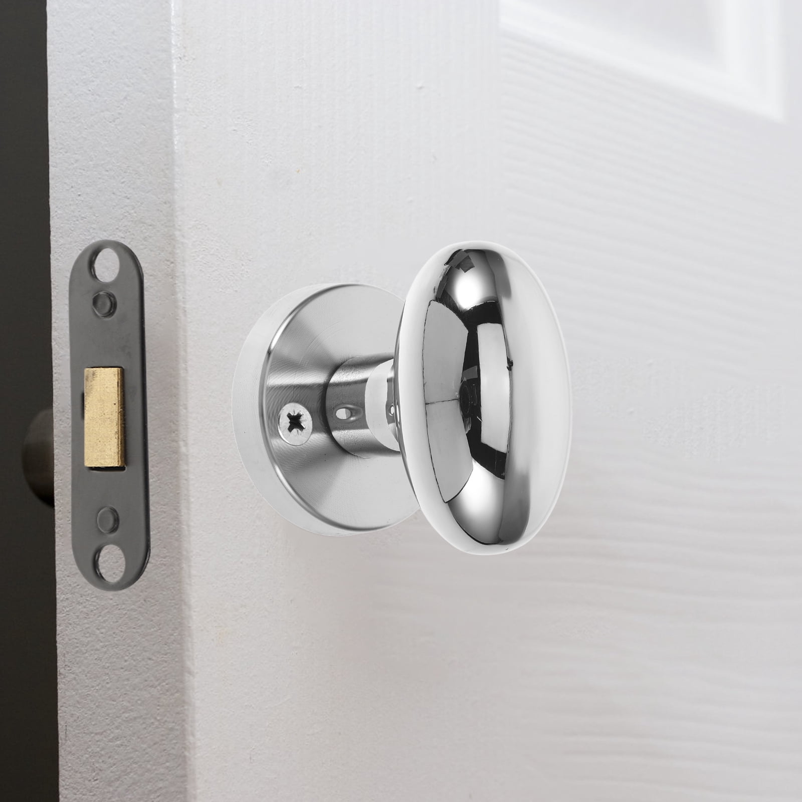 Invisible Door Lock for Cabinets and Doors, Hidden Door Knob Latch with Double Deadbolt Security, Home Safety Hardware