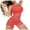 Red-11, variant on DISKEBUISS Women's V-Neck Waist Retraction Sleepwear Cute Large Home Sleeping Dress Velvet Underwear Pink Free Size