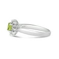 thumbnail image 4 of 14k White Gold Oval Peridot And Diamond Ring, 4 of 6