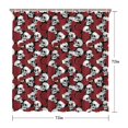 thumbnail image 5 of Red Skull Rose Pattern Shower Curtain 72"x72" ,Bathroom Decorative Shower Curtains Set with 12 Hooks,Modern Waterproof Washable Shower Curtain, 5 of 6