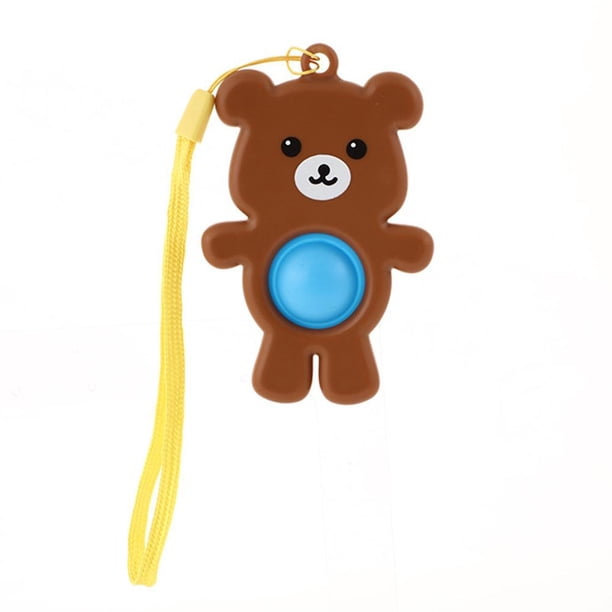 Mini Juguetes Sensoriales De Silicona Con Burbujas De Empuje Con Cordón Para Aliviar El Estrés Llavero Animal Descompresión Juguetes De Mano Para Niños Yuarrent FN007056-02
