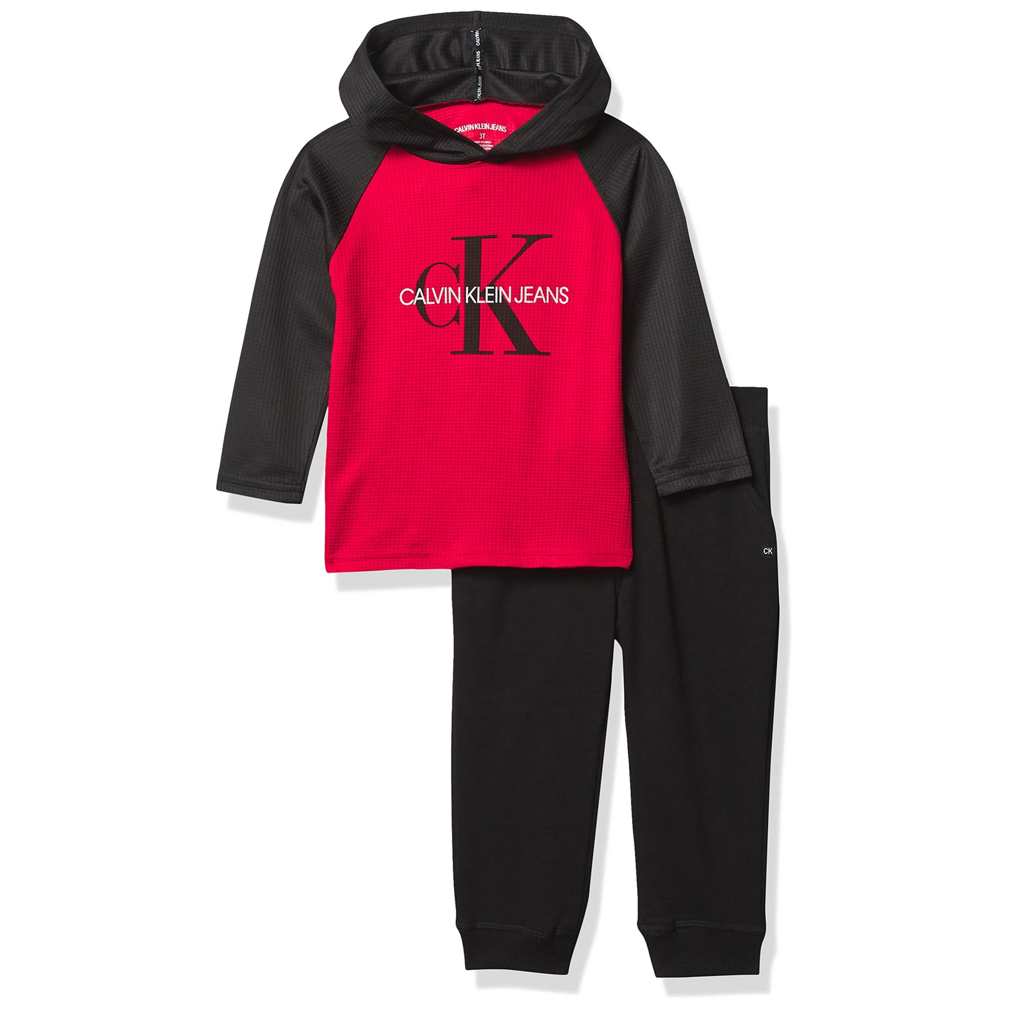 Calvin Klein Boys' 2 Pieces Hooded Pant Sets, Barbados Cherry/Deep Black/Cloud gate, 3T | Walmart Canada Calvin Klein Boys' 2 Pieces Hooded Pant Sets, Barbados Cherry/Deep Black/Cloud gate, 3T | Walmart Canada