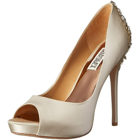 Kiara Embellished Peep-Toe Evening Pumps