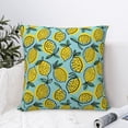 thumbnail image 4 of Pofeuu Lemon Print Double-sided plush pillowcase Square Throw Pillow Covers Pillows Cover for Living Room Bedroom Sofa Couch Cushion Cover（No pillow core）-18"x18", 4 of 7