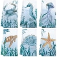 thumbnail image 1 of Juego de 6 paños de cocina Boyiee de microfibra Ocean, 60 x 40 cm, 1 of 7
