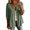 Green, variant on Dursoulink 3/4 Sleeve Cardigans for Women V Neck Embroidered Linen Shirts with Loose Casual Summer Design