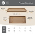 thumbnail image 2 of The HC Companies Venetian Rectangular Plant Tray, Plastic Drip Saucer, Sandstone, 2 of 9