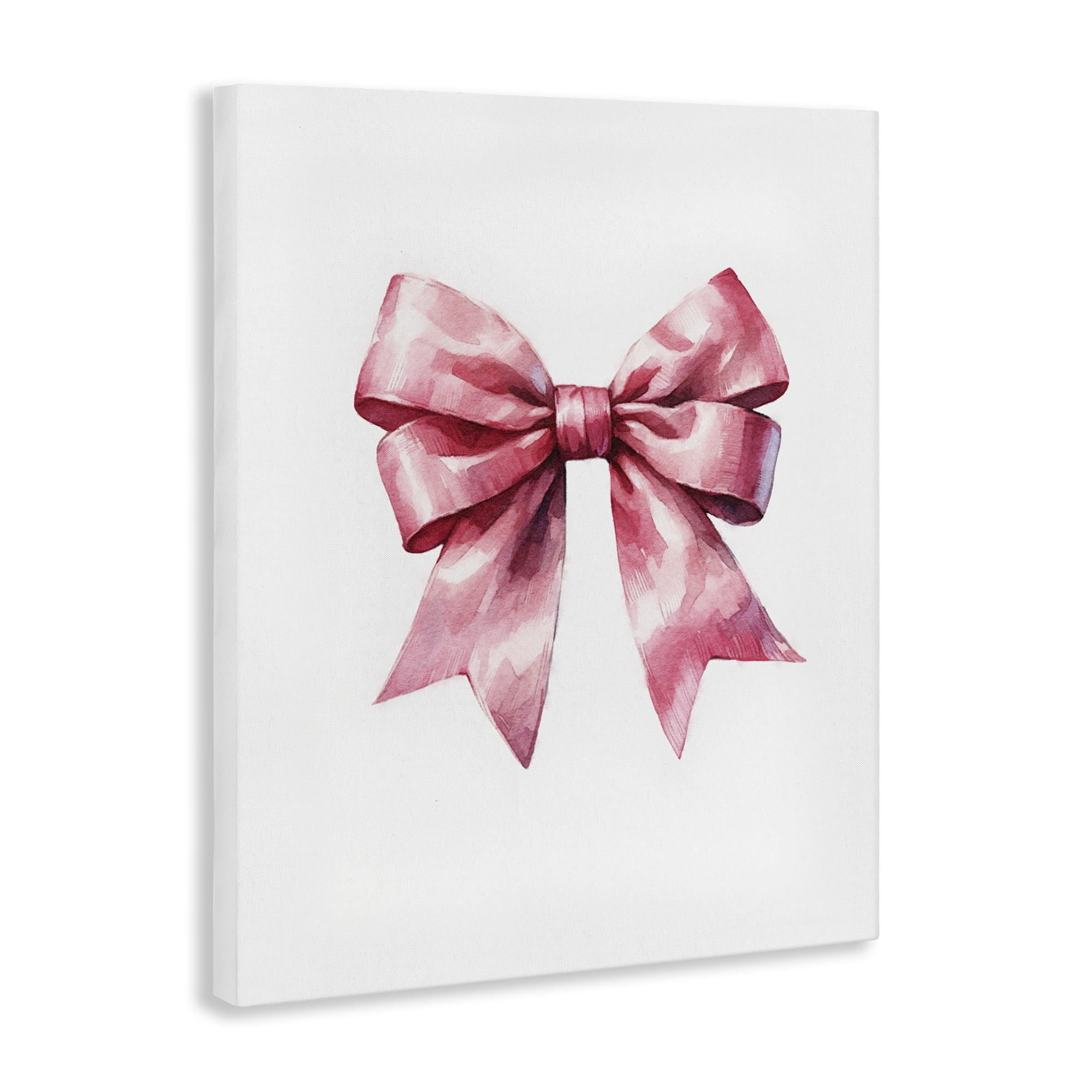 Stupell Industries Full Pink Ribbon Fashion Painting Wrapped Canvas Art Print Wall Art, 30 x 40