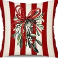 thumbnail image 3 of Funda de almohada navideña de lino, funda de almohada de muñeco de nieve y alce, decoración navideña 2024 para el hogar, funda de cojín de sofá y coche de Año Nuevo, 45 x 45 cm, 3 of 5