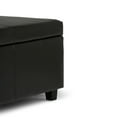 thumbnail image 5 of Avalon 48 inch Wide Contemporary Storage Ottoman Bench in Tanners Brown Vegan Leather, 5 of 11